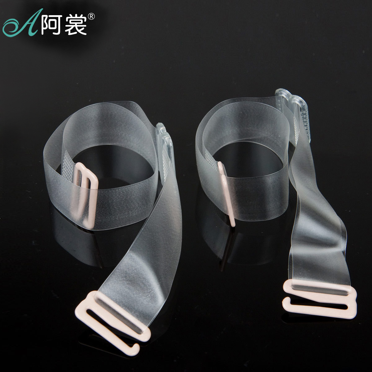 Solid color slip-resistant scrub transparent shoulder strap invisible seamless bra underwear accessories 18mm broadened p008