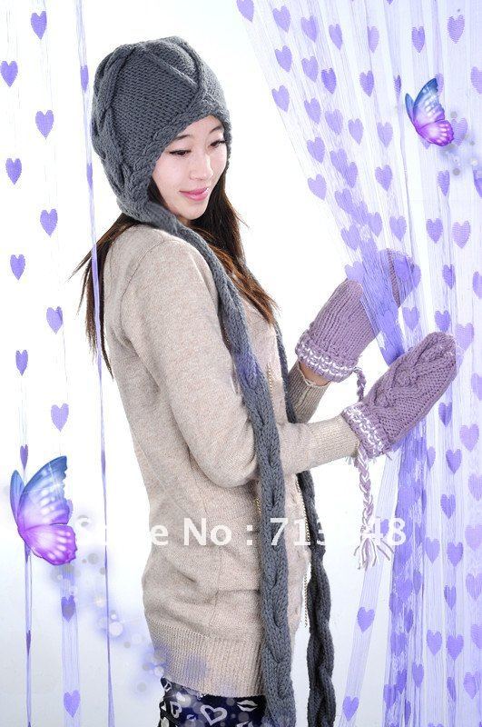 solid colour women hat winter hat cute ball knitted hat wholesale