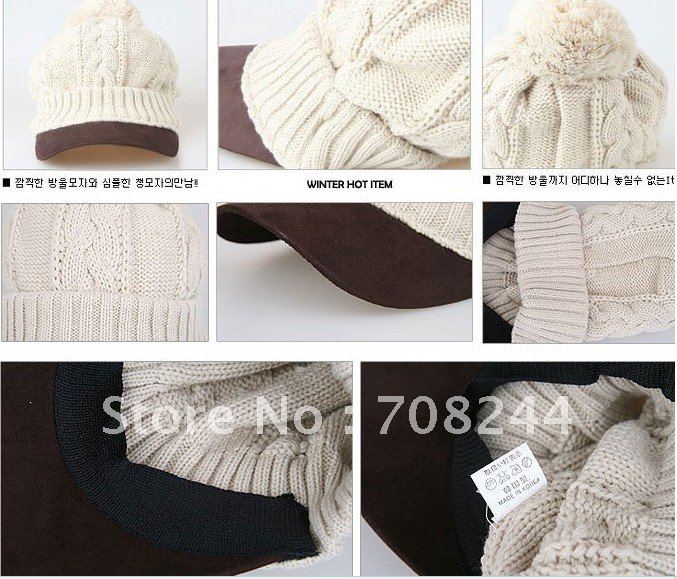 South Korea fashionable hat Jbw191 leisure men and women MaoXianMao new winter hat knitting cap