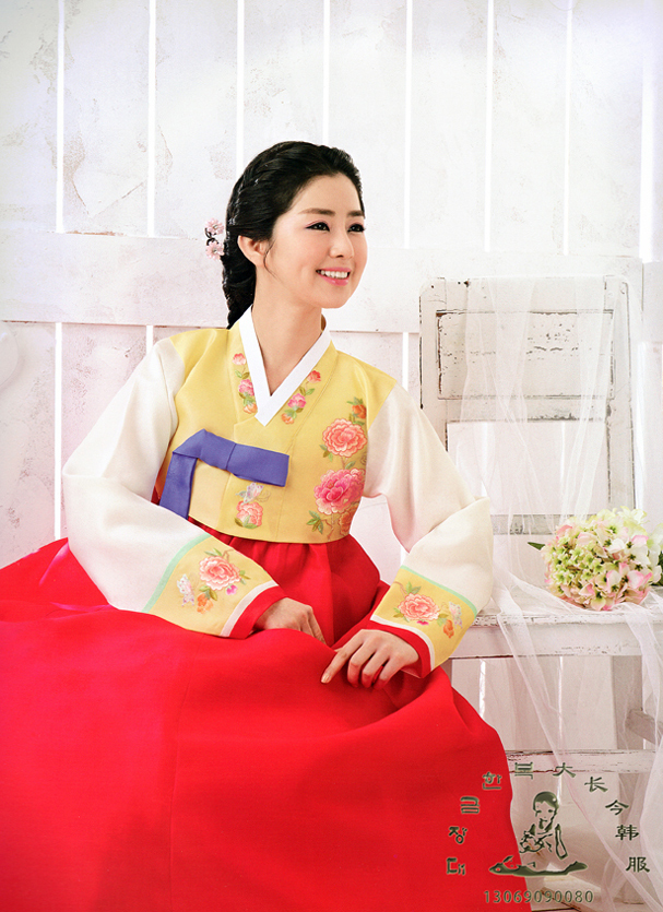 South Korea original hand embroidered costumes Exquisite hanbok D-G128