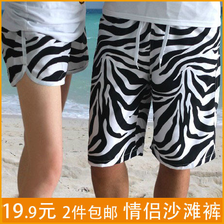 Spa 2013 lovers beach pants beach pants male women's knee-length pants shorts men's large pants