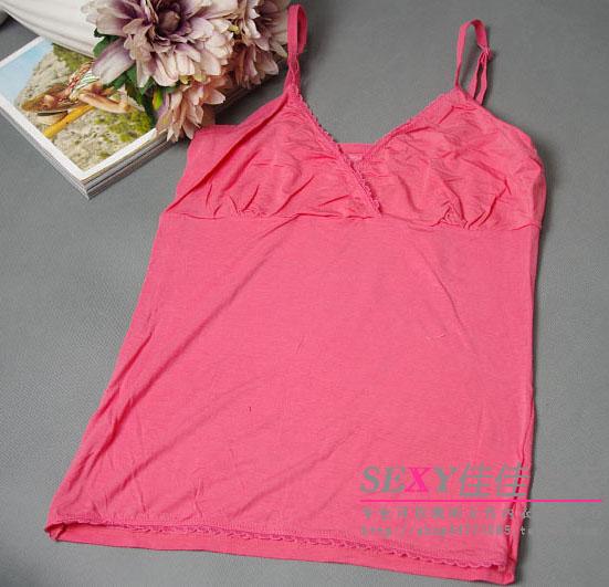 Spaghetti strap vest basic shirt 100% cotton comfortable fabric in a variety of color shoulder strap adjustable 9.99