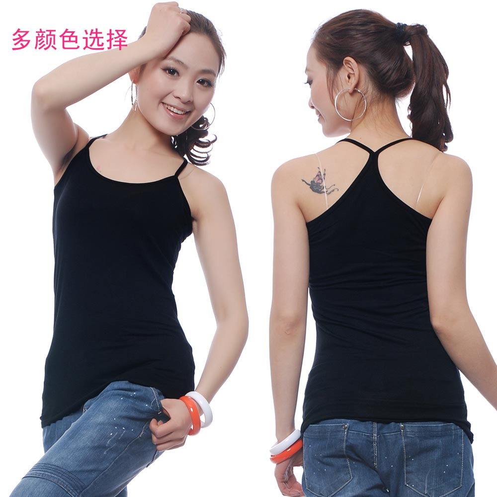 Spaghetti strap vest women's spaghetti strap top y modal summer long design gentlewomen casual all-match basic