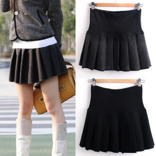 Spatterdock autumn and winter maternity clothing short skirt pleated woolen maternity bust skirt