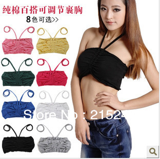 Special courts the 2013 autumn Couture cotton sexy Camisole halter wrapped chest