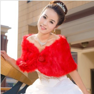 Special new wool shawl bride red wedding dress 05 long hair wedding shawl wool shawl winter Y5