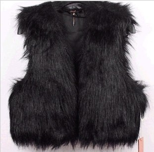 Special Price! ! !Hot the quality Leather grass, black fur vest vest jacket coat Miss Mao Kanjian ~ ~ ~