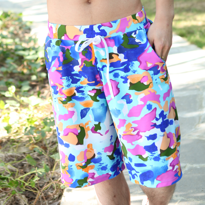 Splash-ink fashion lovers beach pants male swimming trunks lovers design female swimwear