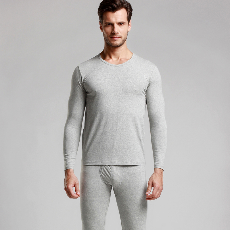 Splendid colored cotton thin thermal underwear male long johns long johns pure