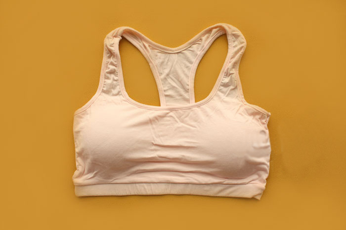 Sports tape pad bra spaghetti strap tube top
