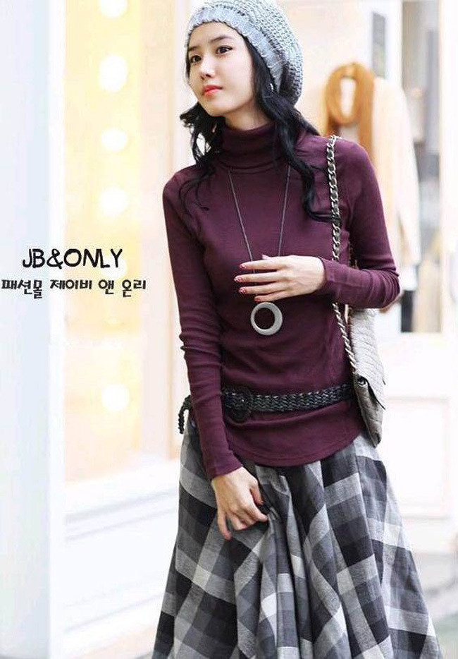 Spring 2013 women's all-match T-shirt long-sleeve turtleneck sweater turtleneck sweater basic shirt