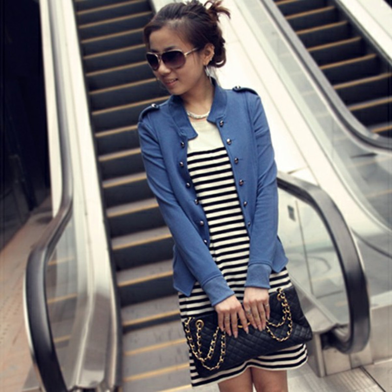 Spring 2013 women's elegant stand collar slim all-match long-sleeve casual cardigan coat female