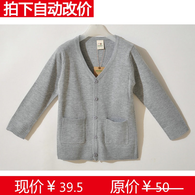 Spring and autumn 100% cotton sweater outerwear fashionable casual sweater outerwear