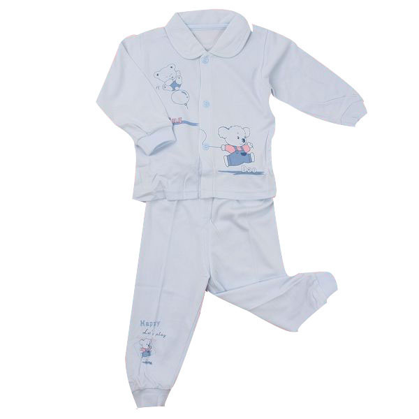 Spring and autumn bamboo fibre turn-down collar baby underwear set newborn baby sleepwear clothes long johns long johns