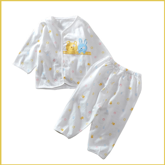 Spring and autumn cartoon graphic patterns baby 100% cotton underwear set children's clothing tt-118