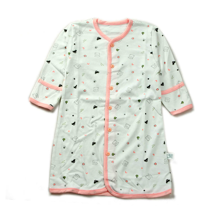 Spring and autumn clothing cartoon 100% cotton thermal robe female child baby 100% cotton clothes