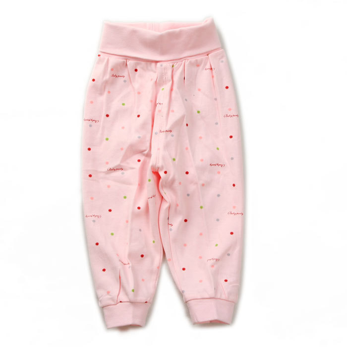 Spring and autumn clothing sleepwear trousers baby high waist 100% cotton openable-crotch protection belly pants