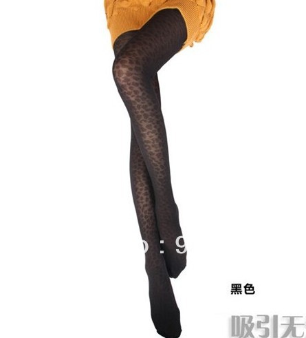 Spring and autumn fashion leopard print jacquard velvet pantyhose meat stockings