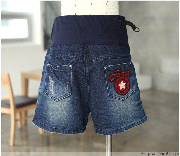 Spring and autumn fashion maternity pants summer denim shorts belly pants maternity clothing 021