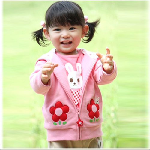 Spring and autumn female child hooded cardigan children's clothing female child spring 2012 outerwear