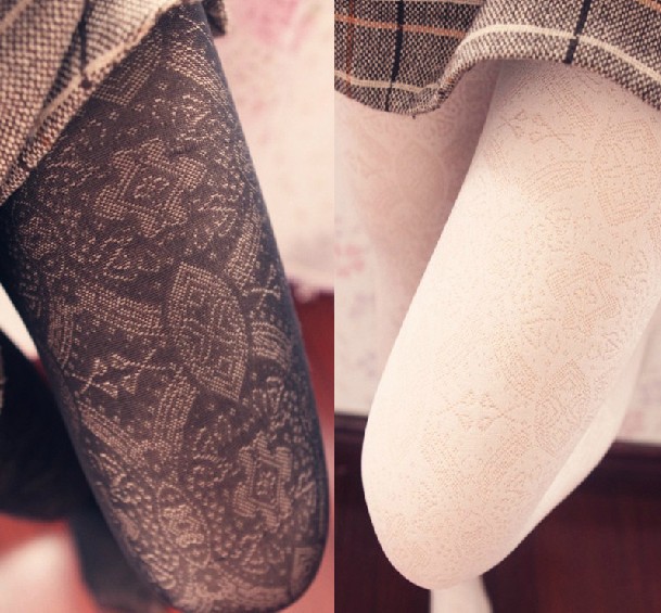 spring and autumn hollow out stockings sexy women vintage totem pantyhose socks velvet legging sock