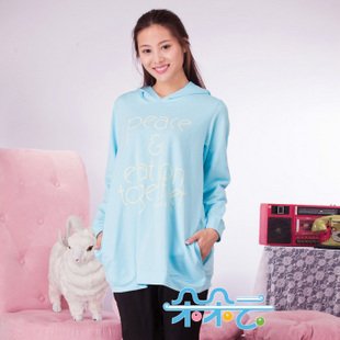 Spring and autumn maternity clothing 100% cotton long design with a hood maternity long-sleeve sweatshirt loose top ys-111