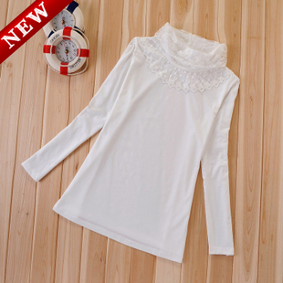 Spring and autumn maternity clothing basic shirt clothing lace turtleneck plus size t-shirt all-match maternity top bundle