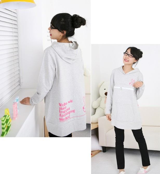 Spring and autumn maternity clothing long ears rabbit maternity sweatshirt long-sleeve nursing clothing nursing clothes