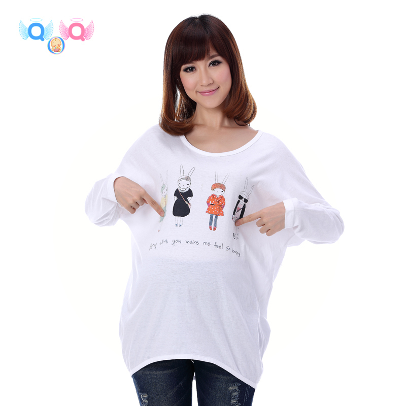 Spring and autumn maternity clothing long-sleeve maternity t-shirt top casual top basic shirt batwing sleeve
