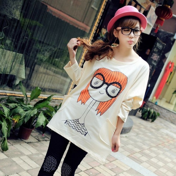 Spring and autumn maternity clothing maternity long-sleeve T-shirt long design maternity long-sleeve top basic shirt