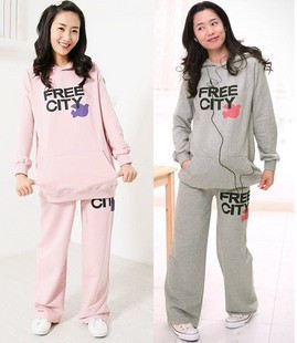 Spring and autumn maternity clothing maternity sportswear set autumn and winter