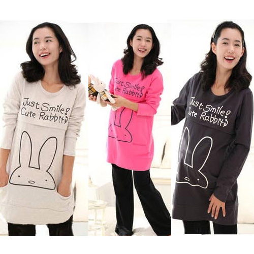 Spring and autumn maternity clothing rabbit nursing loading nursing clothes maternity long-sleeve top t-shirt xyc151