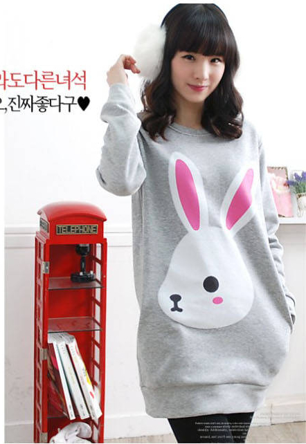 Spring and autumn maternity top loose cartoon graphic patterns white maternity t-shirt maternity sweatshirt