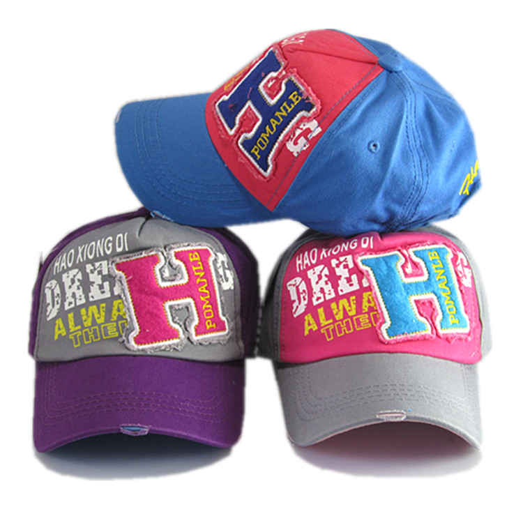 Spring and autumn of truck cap applique embroidery distrressed hiphop cap outdoor sun-shading
