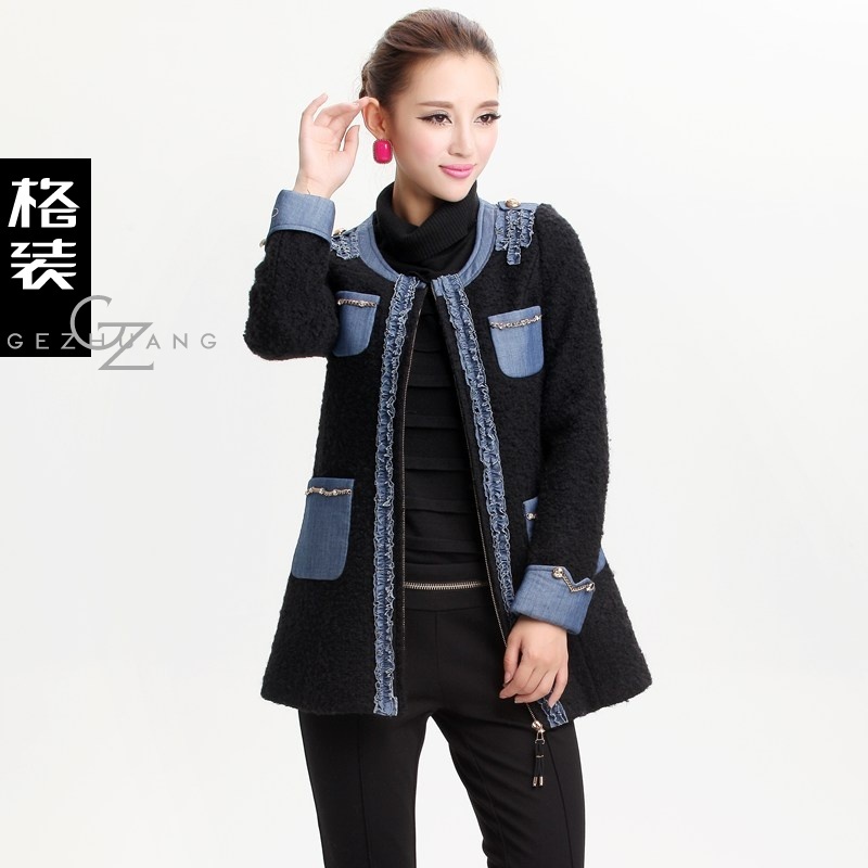Spring and autumn small woolen outerwear overcoat female slim medium-long fashion single breasted trench