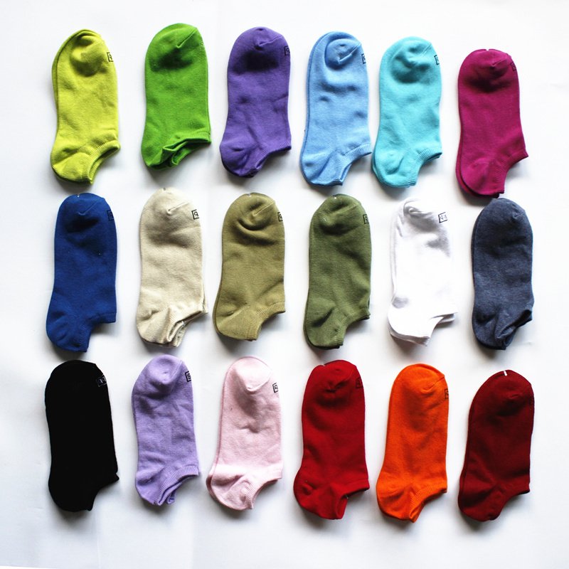 Spring and autumn socks male female sock slippers moisture wicking 100% cotton shallow mouth invisible socks