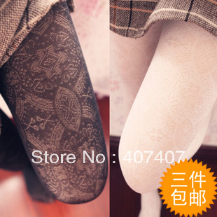 Spring and autumn stockings white vintage pantyhose socks velvet legging socks female