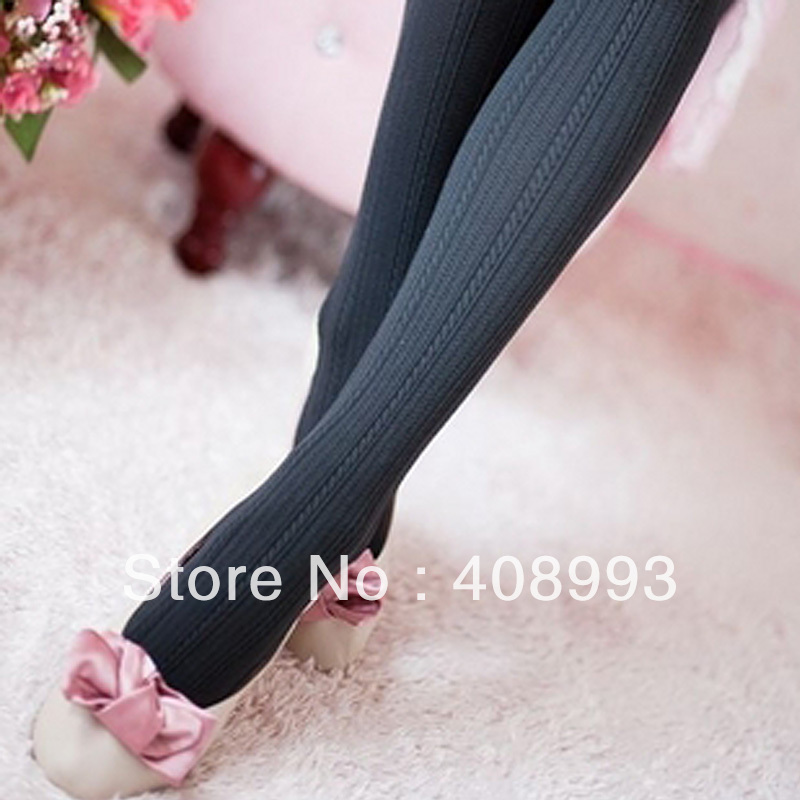 Spring and autumn stovepipe socks thickening vertical stripe pantyhose women's jacquard vintage tight slim tight free shipping