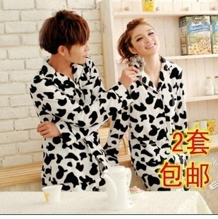 Spring and autumn summer milk cow long-sleeve lounge 100% cotton lovers sleep set