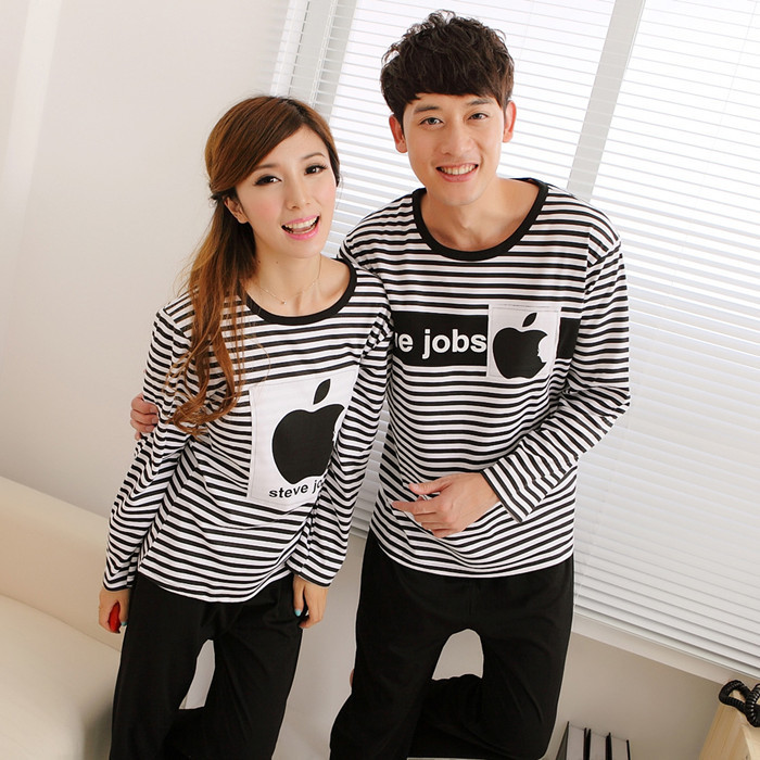 Spring and autumn summer plus size lovers sleepwear 100% cotton female long-sleeve sleep set lounge female silk nightgown