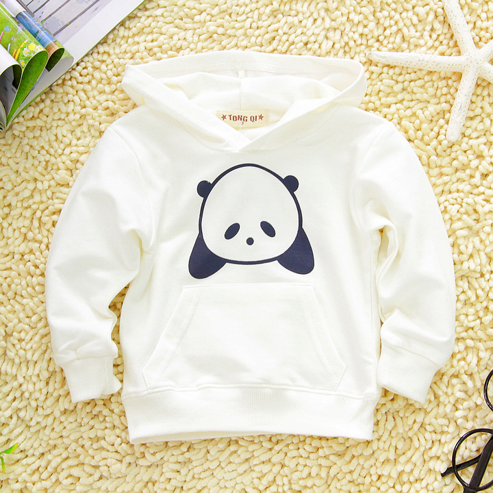 Spring and autumn White hood sweatshirt pullover outerwear for boy and girl ,Free shipping