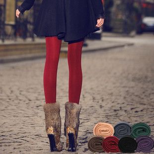 Spring and autumn Women candy color 80d ultra-thin step legging velvet pantyhose stockings socks
