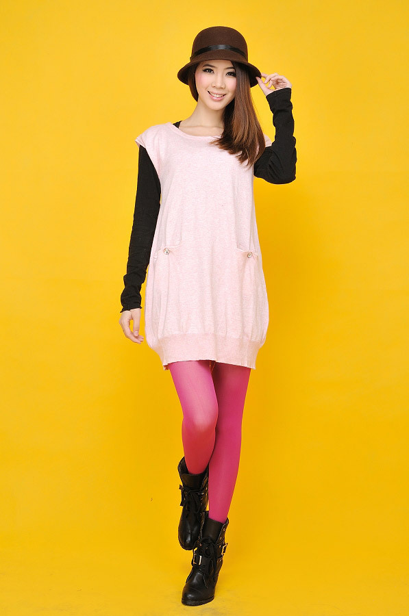 Spring and autumn women's 2012 design o-neck long tank dress mercerized cotton one-piece dress sweater