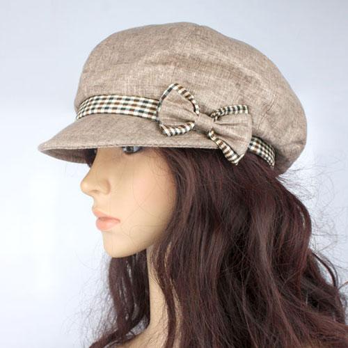 Spring and autumn women's octagonal cap casual women's hat the trend of the hat breathable linen summer hat