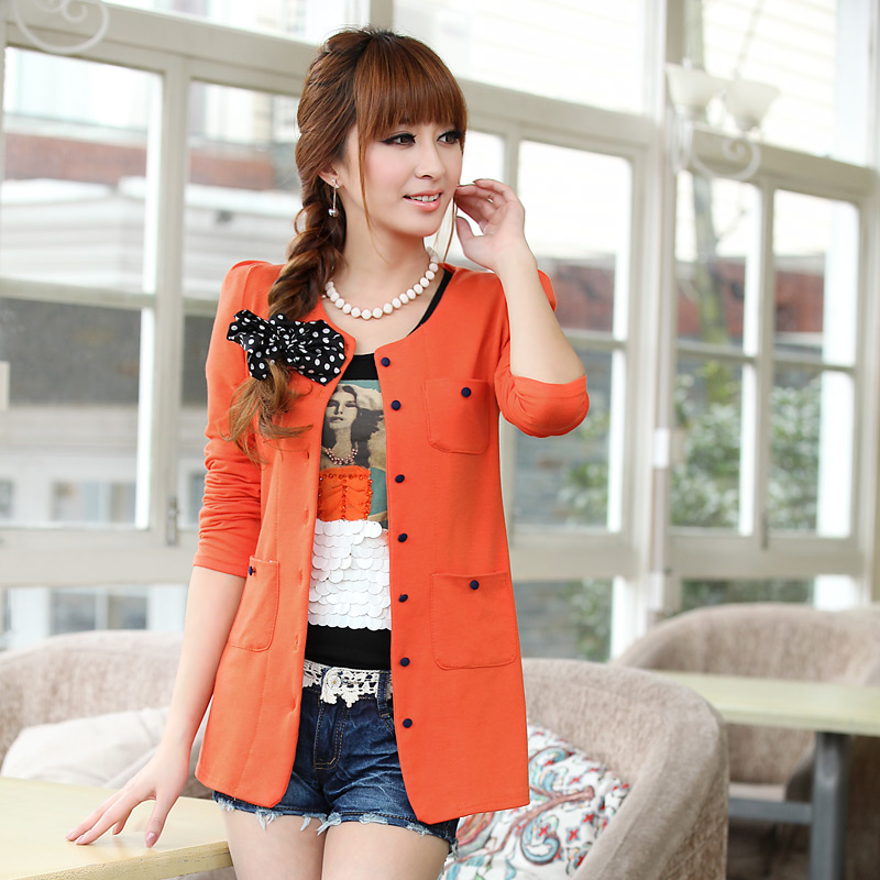 Spring and autumn women's outerwear women's trench medium-long trench outerwear women's