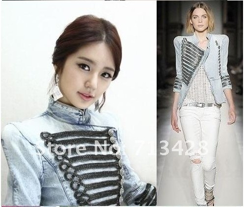 Spring and fall fashion Women/ladies' clothes Shrug jean jacket Fashional Jackets ,Europe style hansome coat button,C0038