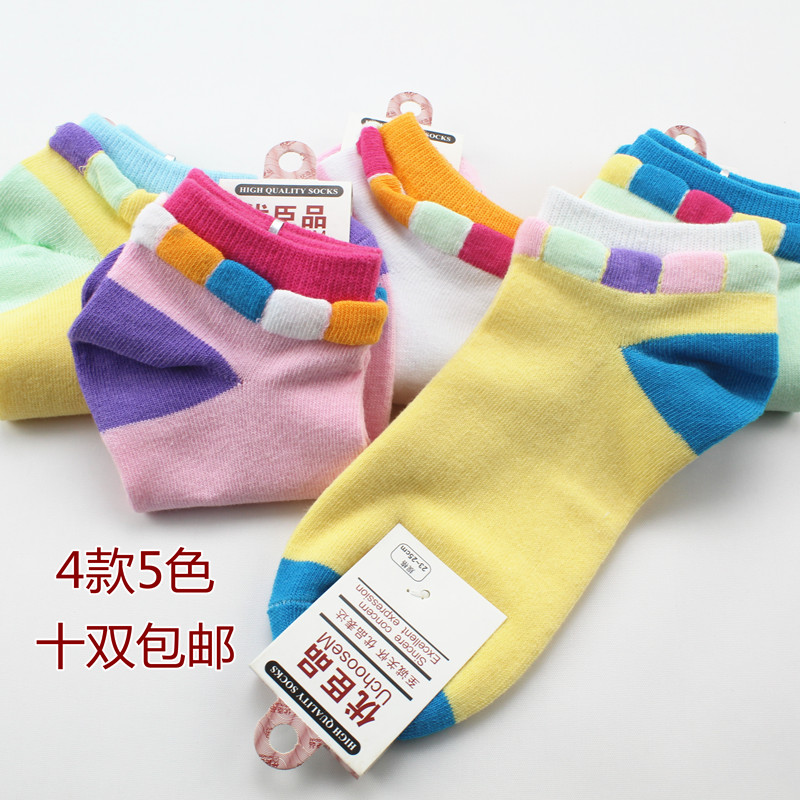 Spring and summer 100% female cotton  candy color fashion laciness women's cotton socks