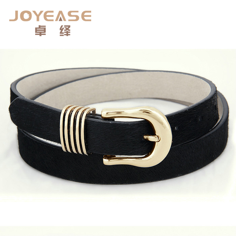 Spring and summer all-match fashion leopard print horsehair women's genuine leather belt strap waist decoration