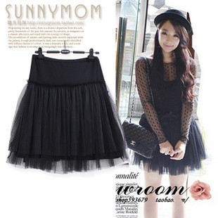 Spring and summer autumn and winter maternity puff skirt lace maternity dress tulle dress short skirt bust skirt