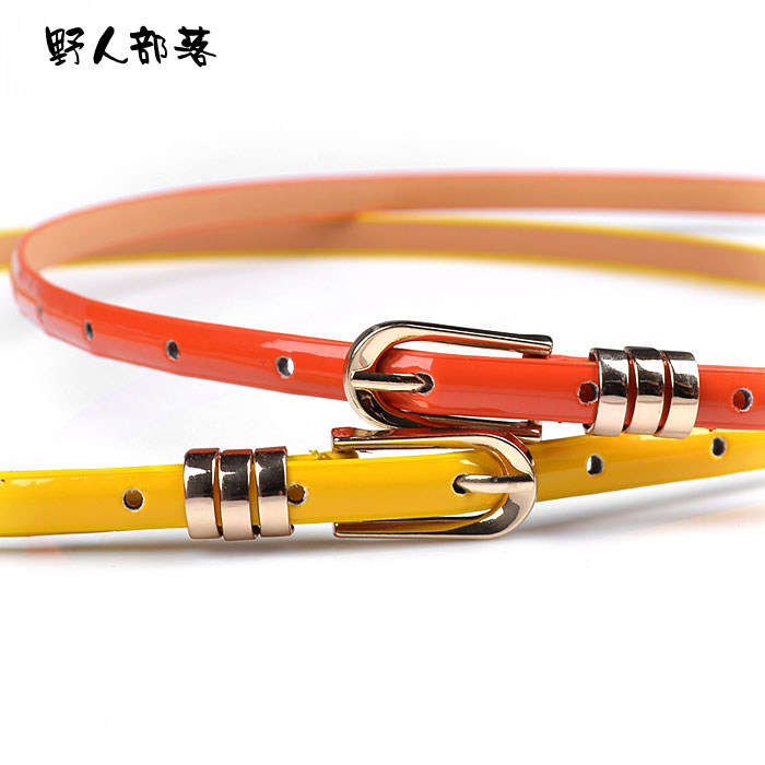 Spring and summer candy japanned leather belt women's sweater shirt hot-selling all-match decoration strap 6214